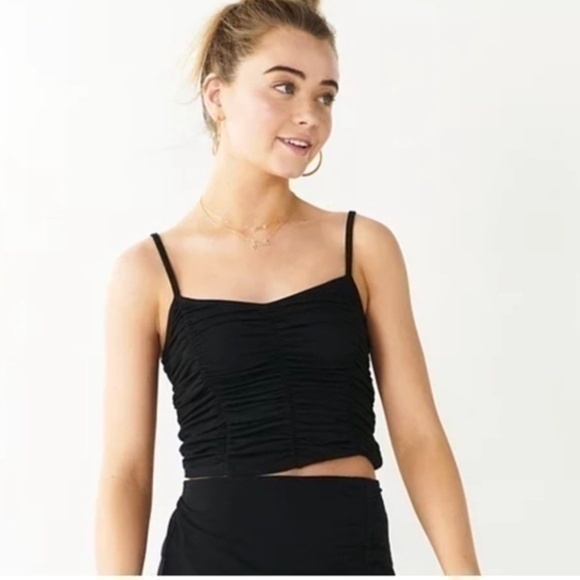 Juniors' SO® Gathered Knit Tank Top Size Large - Picture 1 of 5